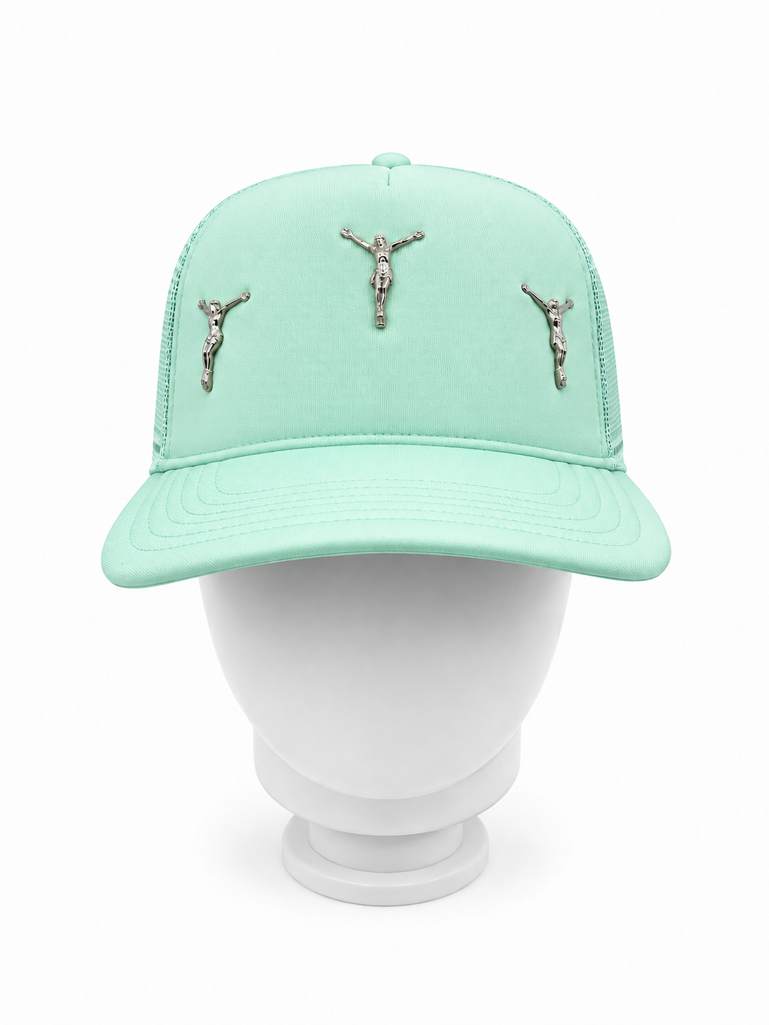 CRUCIFIX TIFFANY TRUCKER CAP