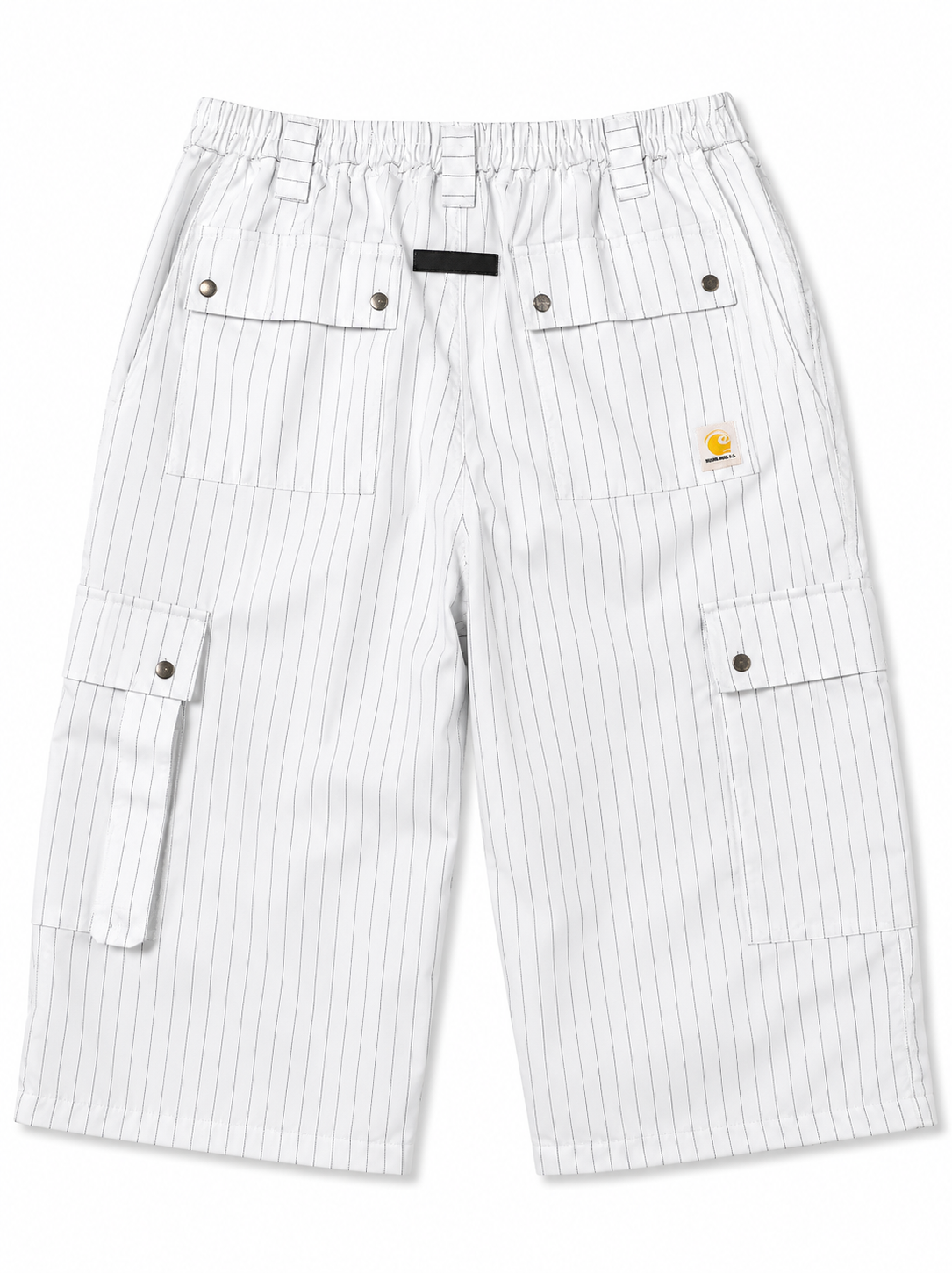 PINSTRIPE WHITE CARGO SHORTS