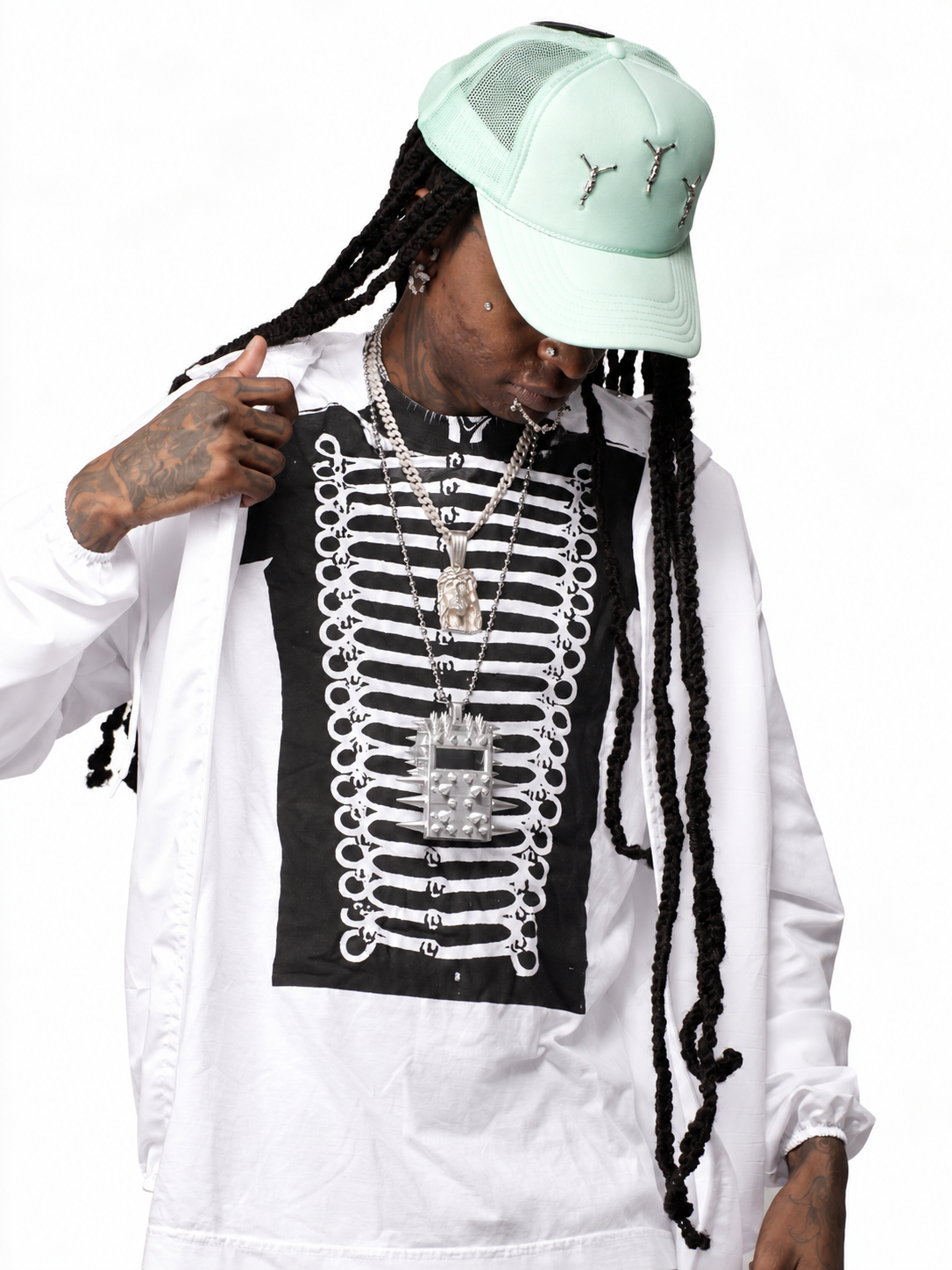 CRUCIFIX TIFFANY TRUCKER CAP