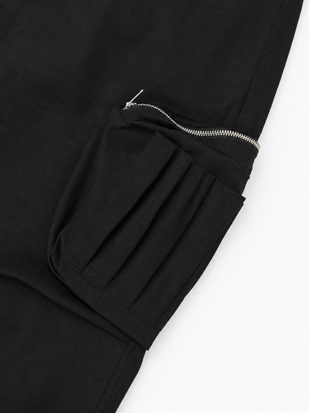 BLACK MULTI-POCKET CARGO PANTS