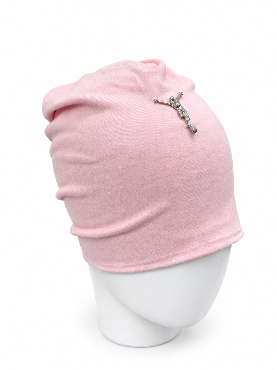 CRUCIFIX PINK BEANIE