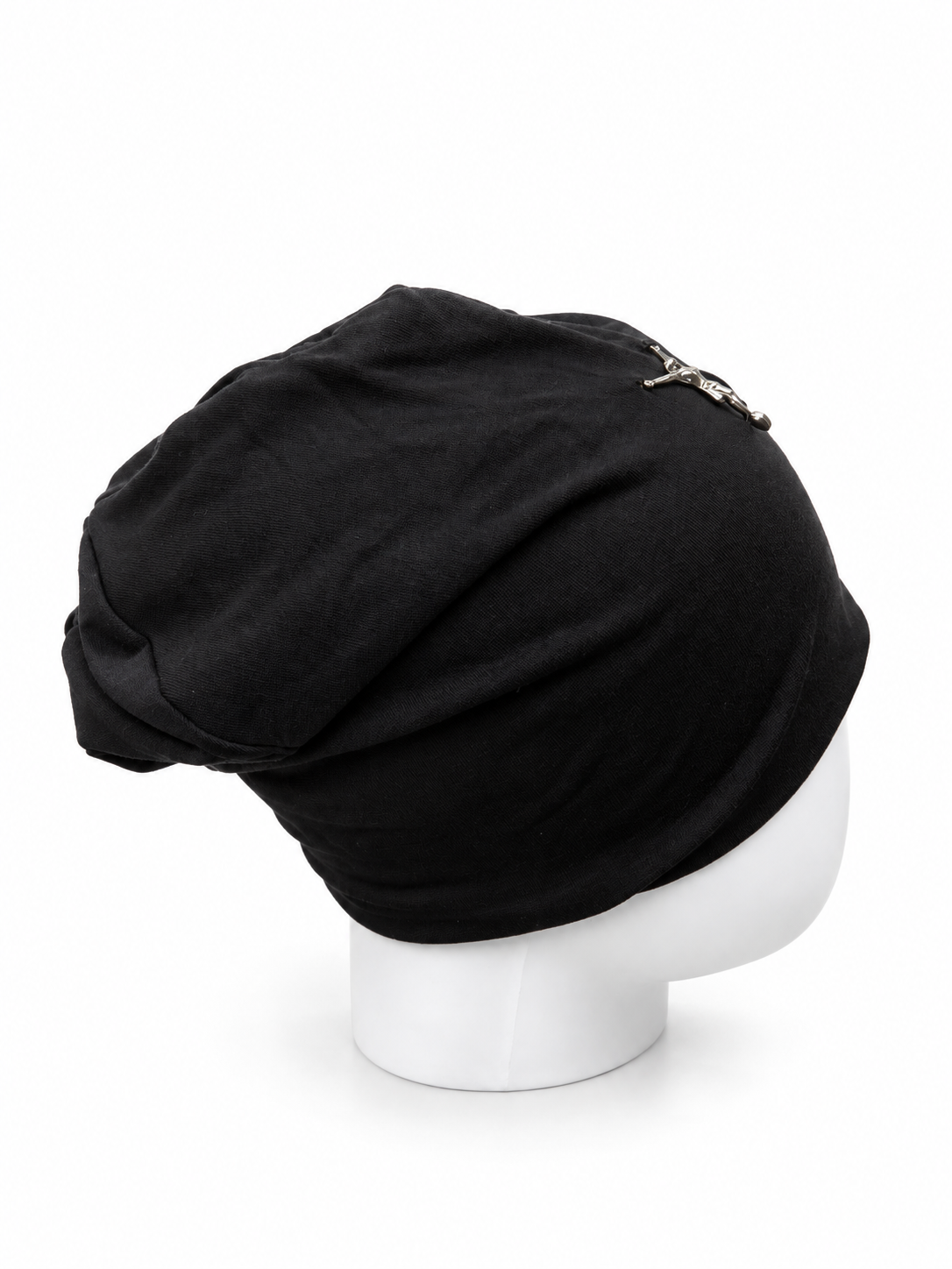 CRUCIFIX BLACK BEANIE