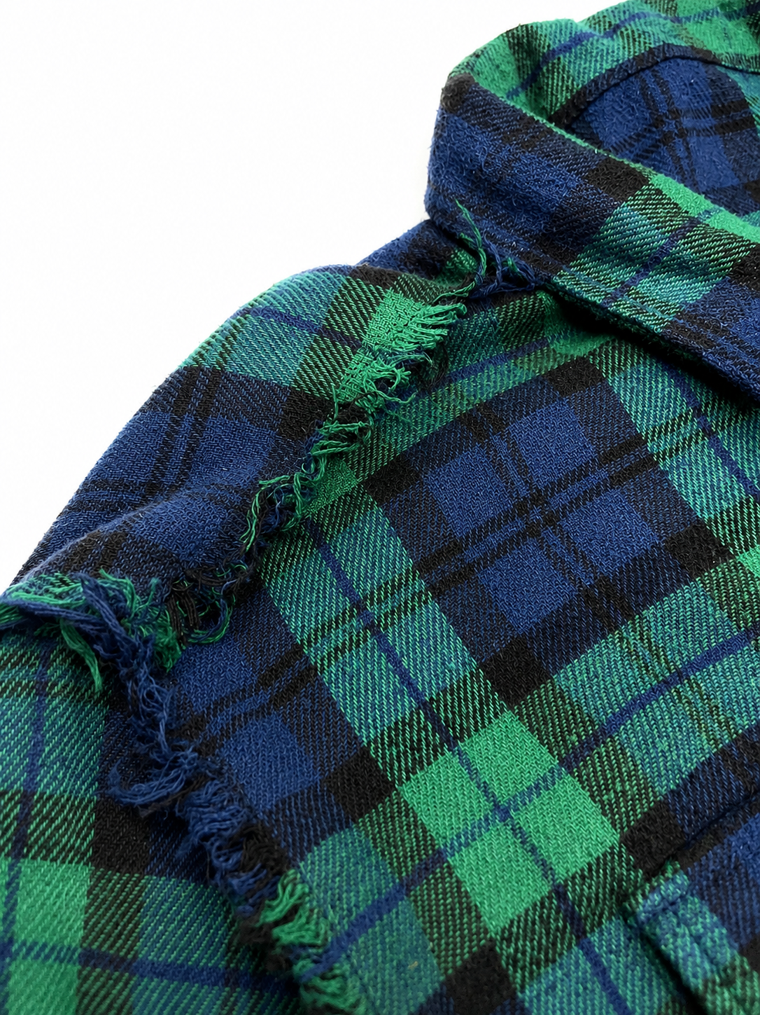 DISTRESSED GREEN FLANNEL