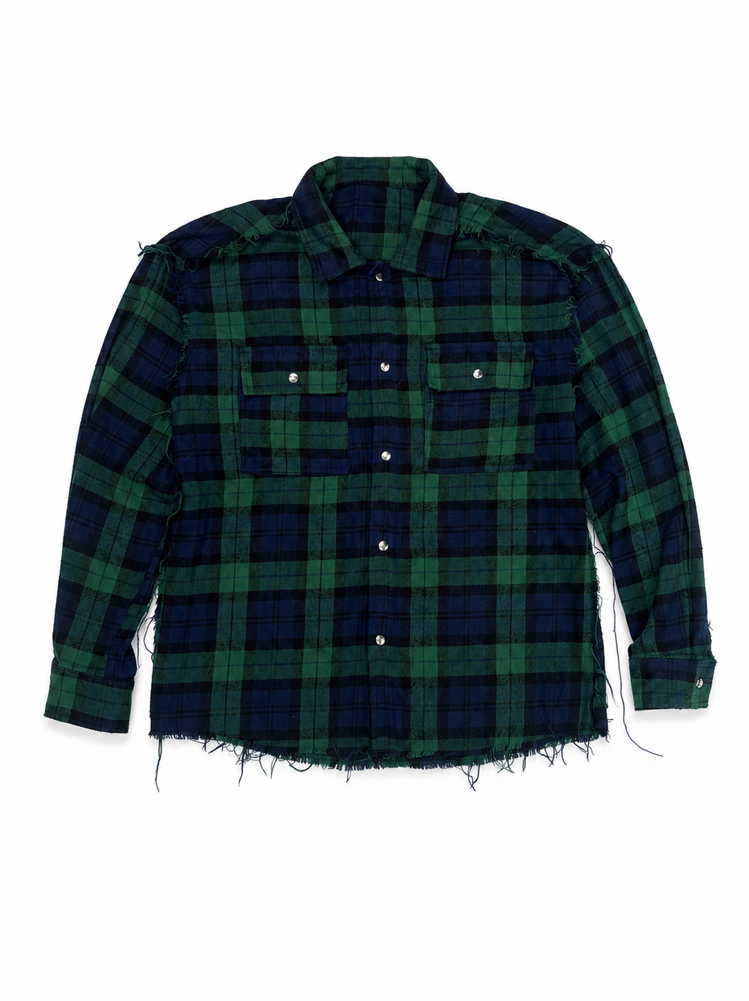 DISTRESSED GREEN FLANNEL