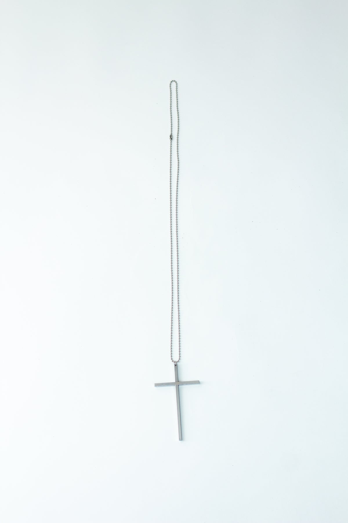 BIG METAL CROSS WITH BALL CHAIN
