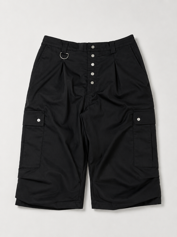 BLACK CARGO SHORTS