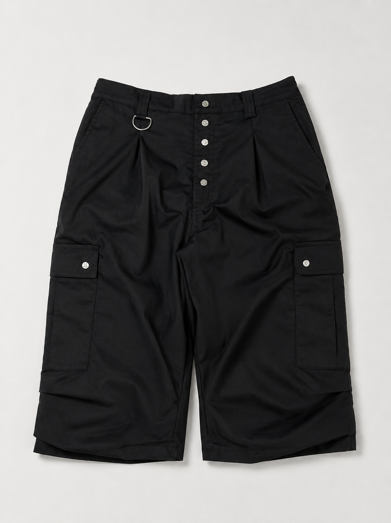 BLACK CARGO SHORTS