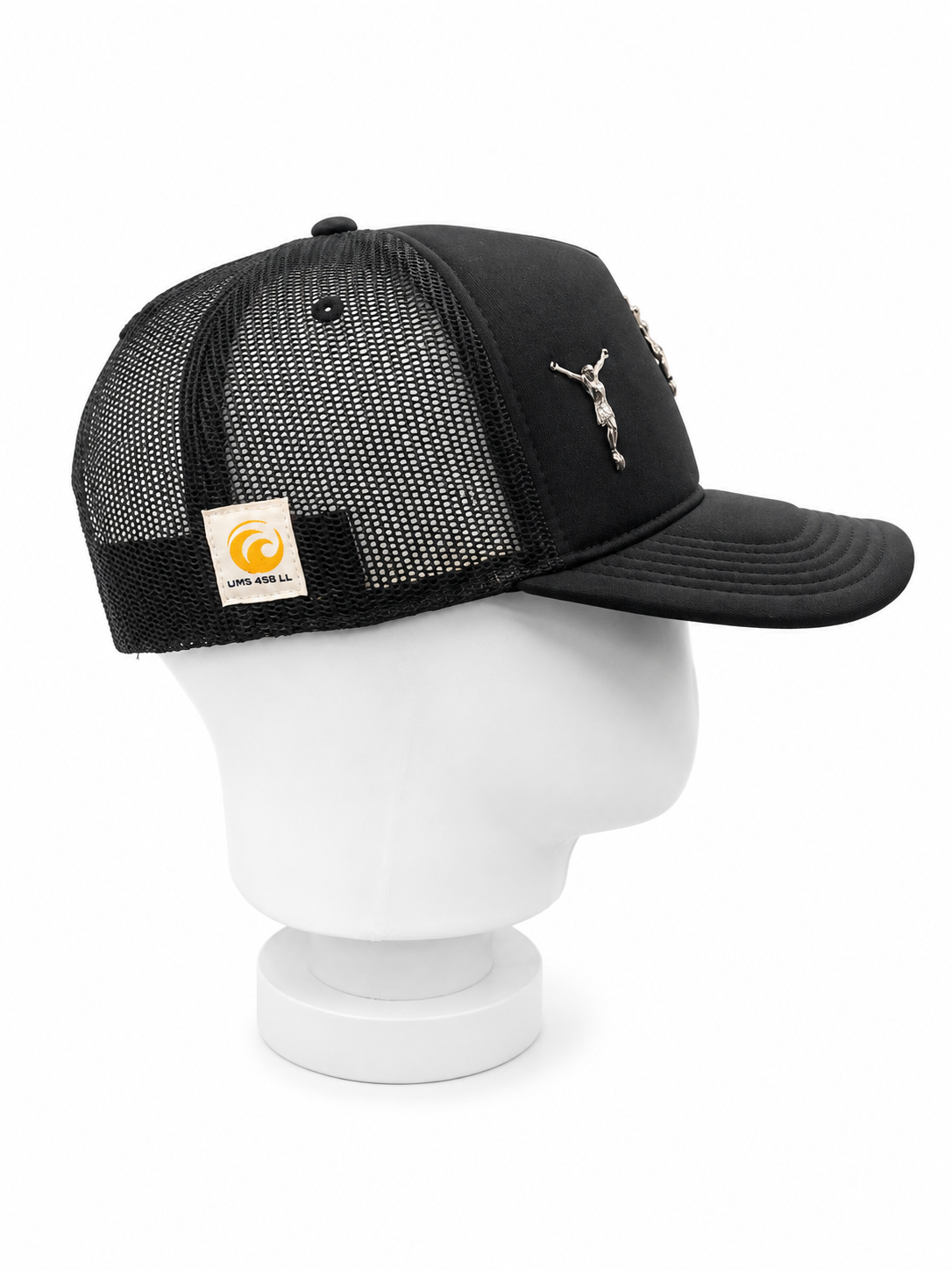 CRUCIFIX BLACK TRUCKER CAP