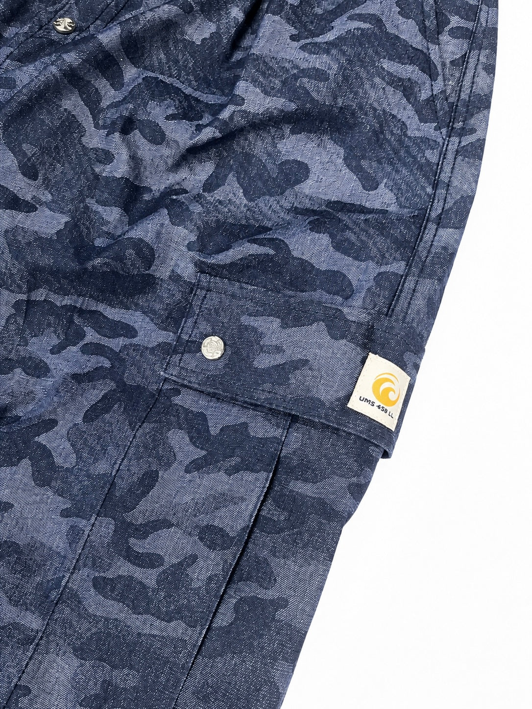 NAVY CAMO CARGO SHORTS