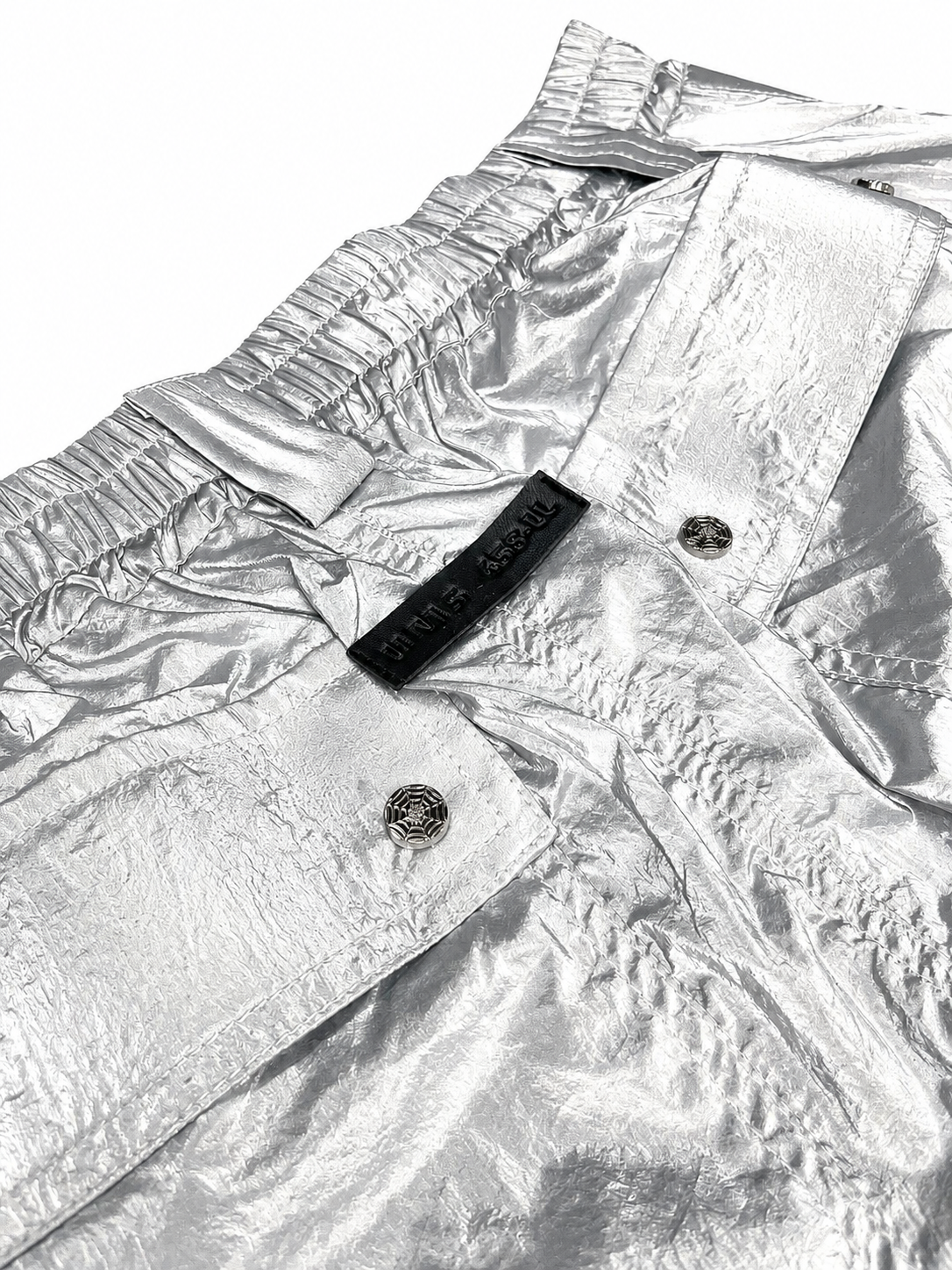 SILVER CARGO PANTS