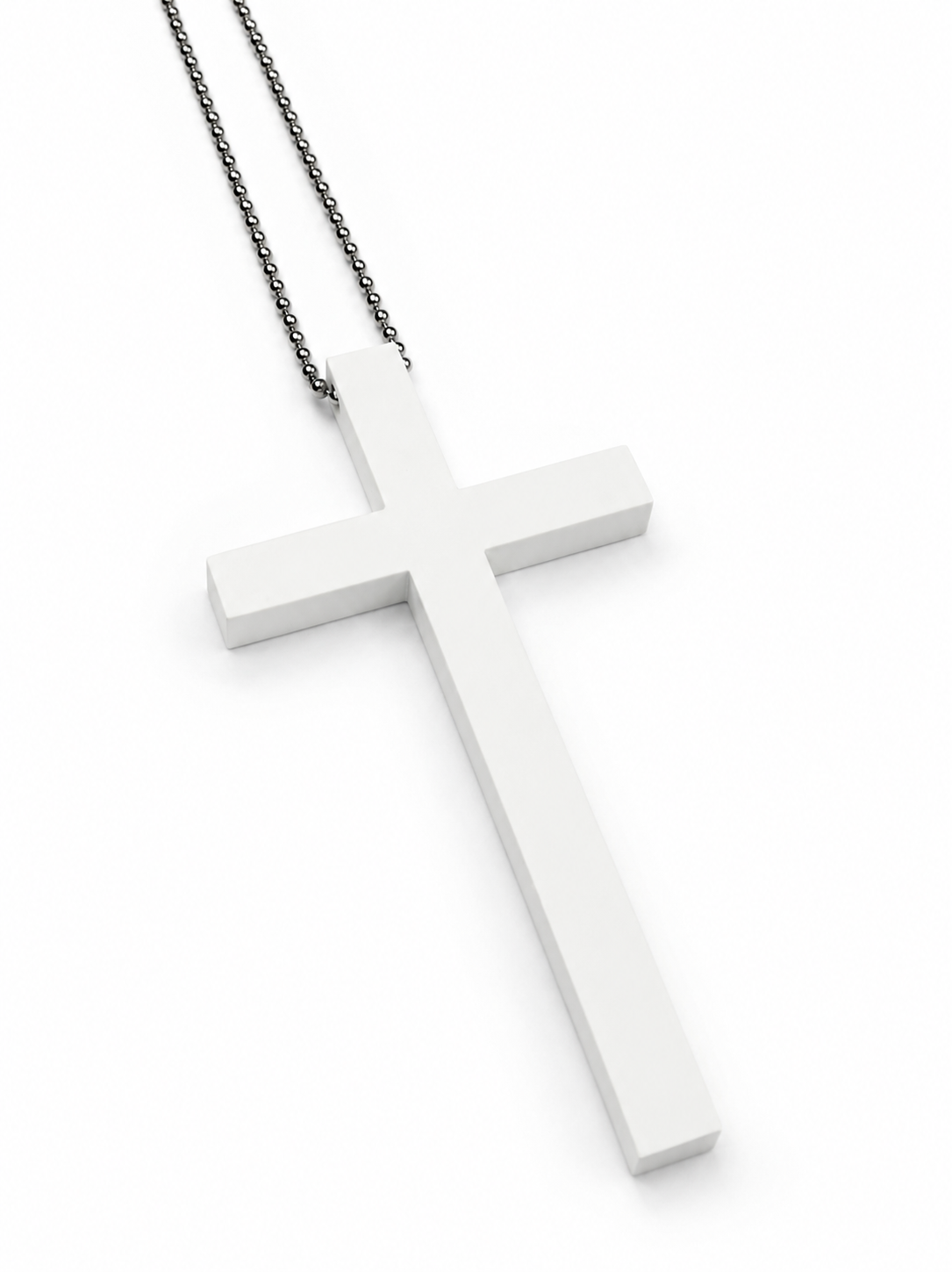 XXXL WHITE CROSS CHAIN