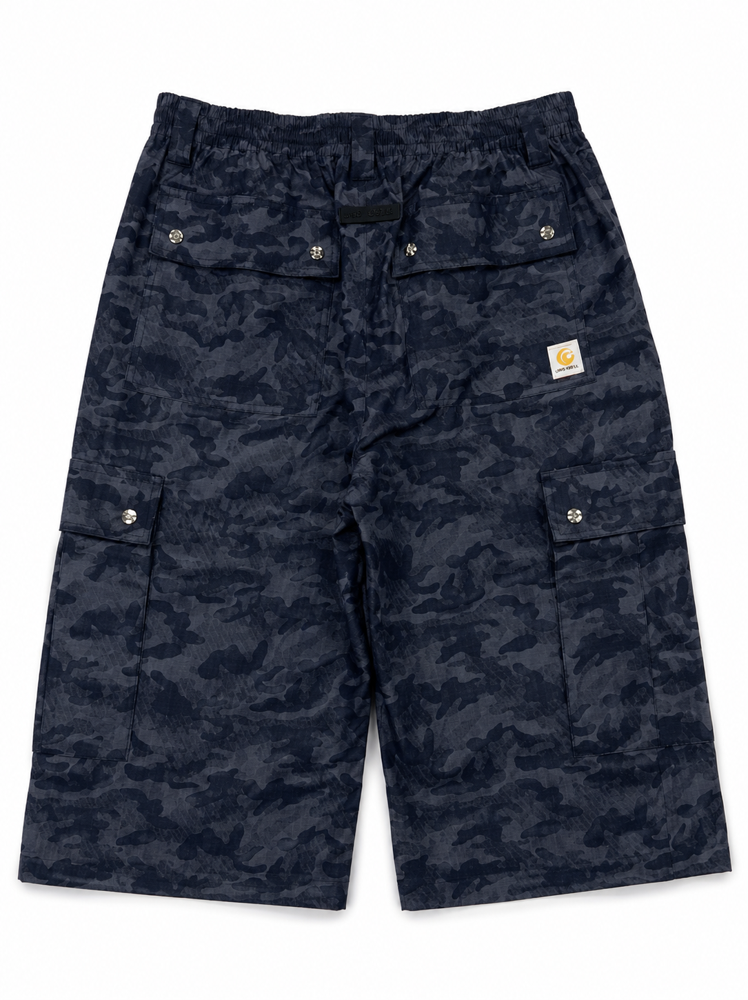 NAVY CAMO CARGO SHORTS