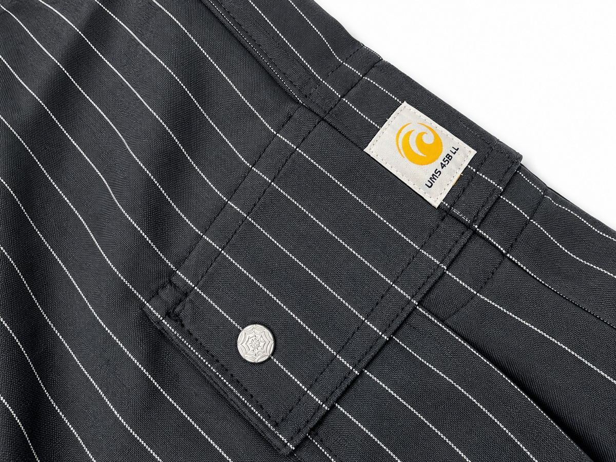 PINSTRIPE BLACK CARGO PANTS