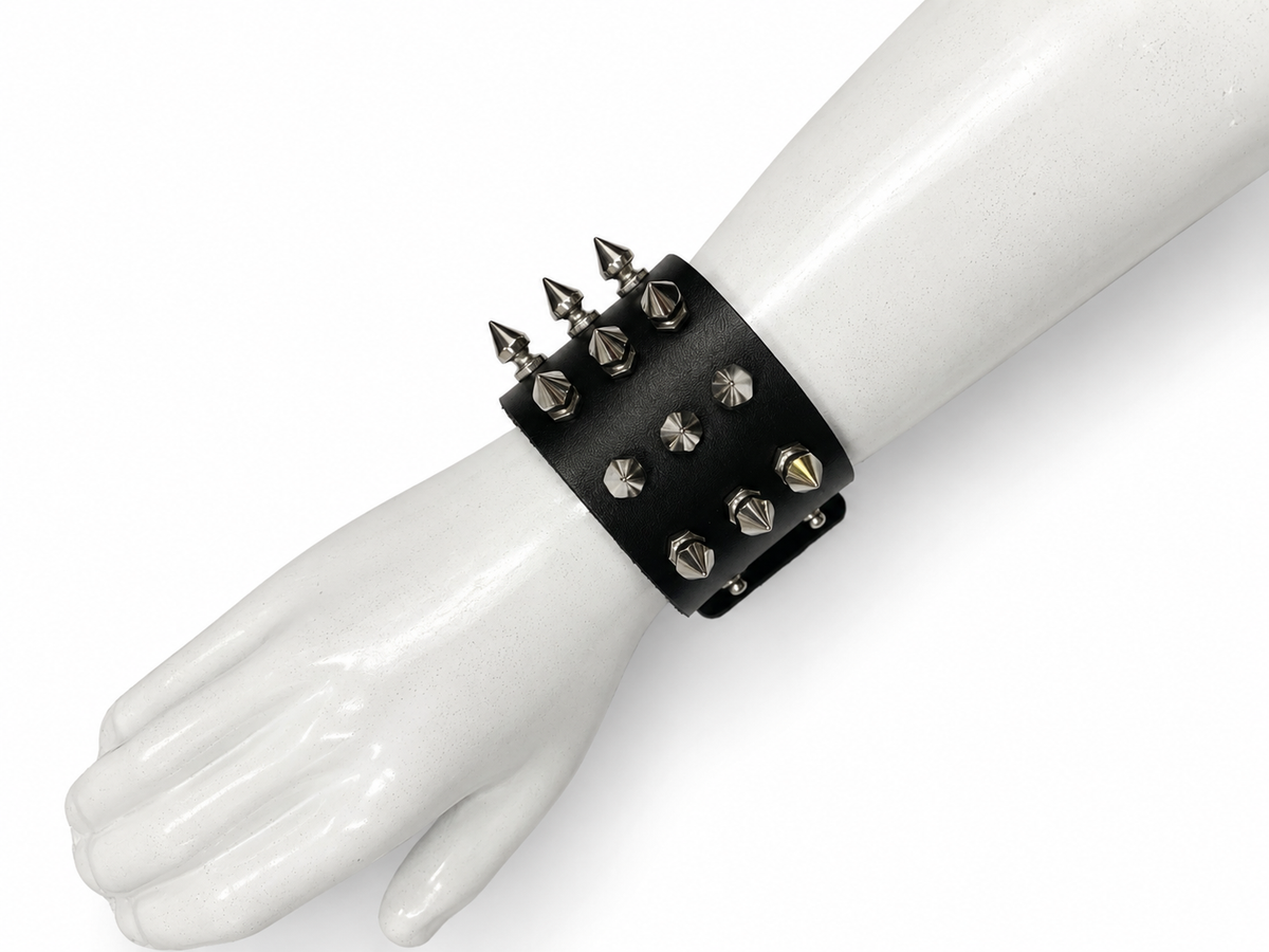 SPIKE VEGAN LEATHER BRACELET