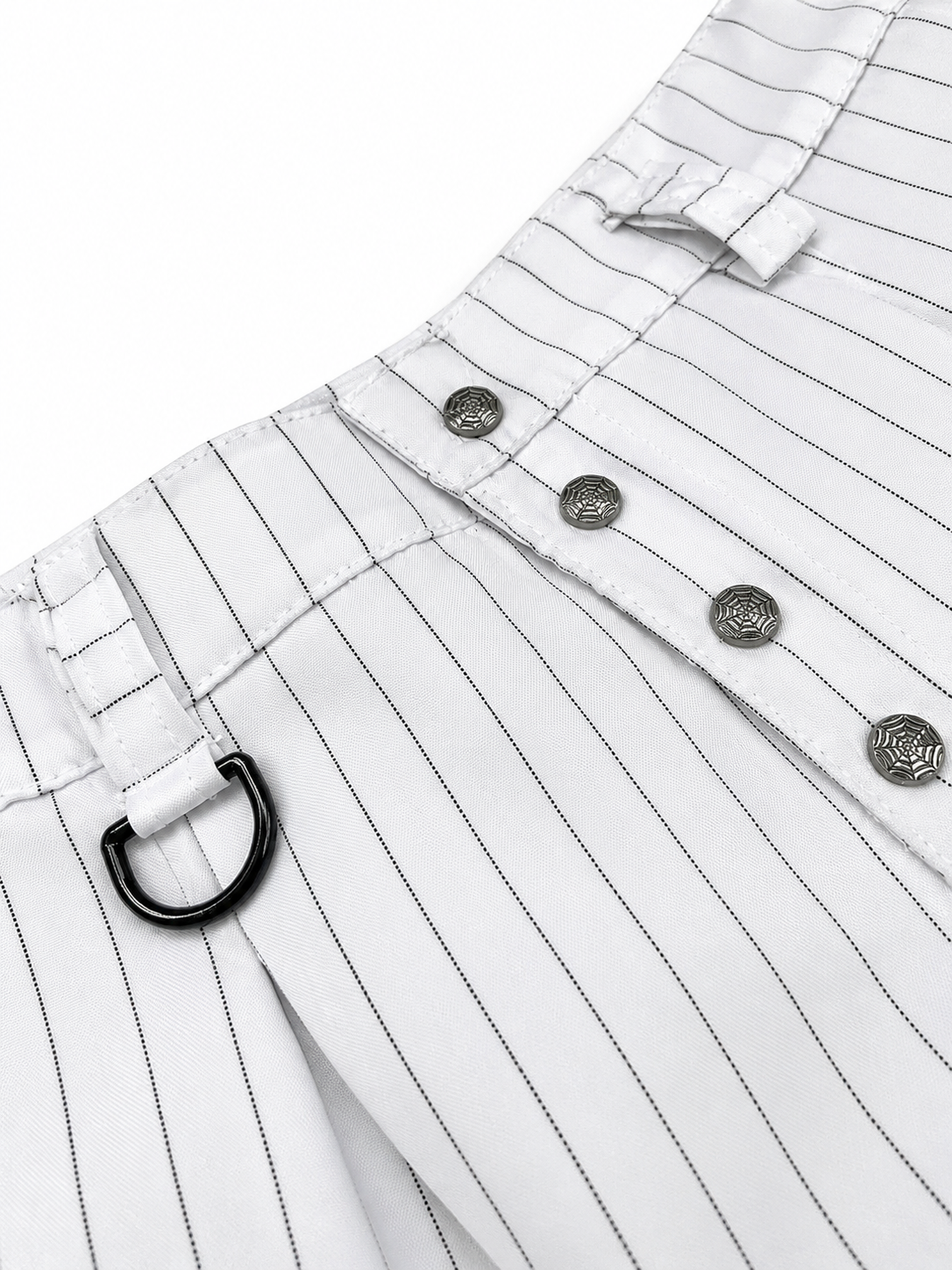 PINSTRIPE WHITE CARGO SHORTS
