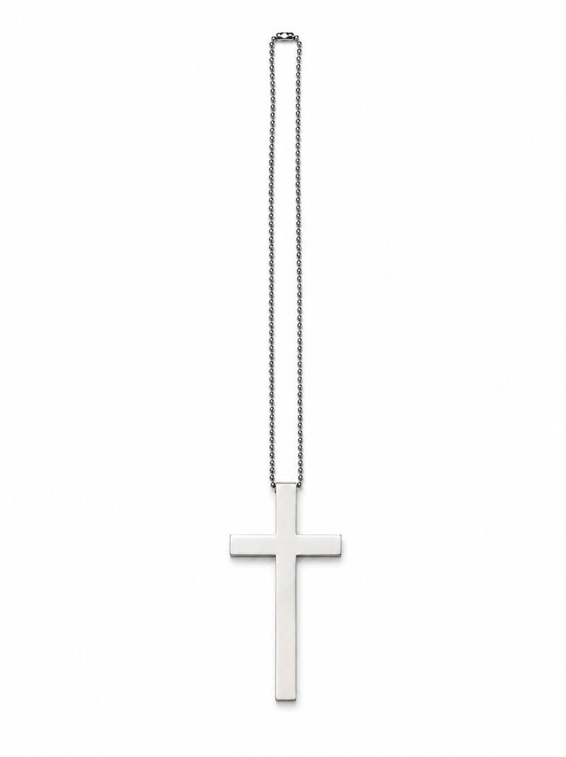 XXXL WHITE CROSS CHAIN