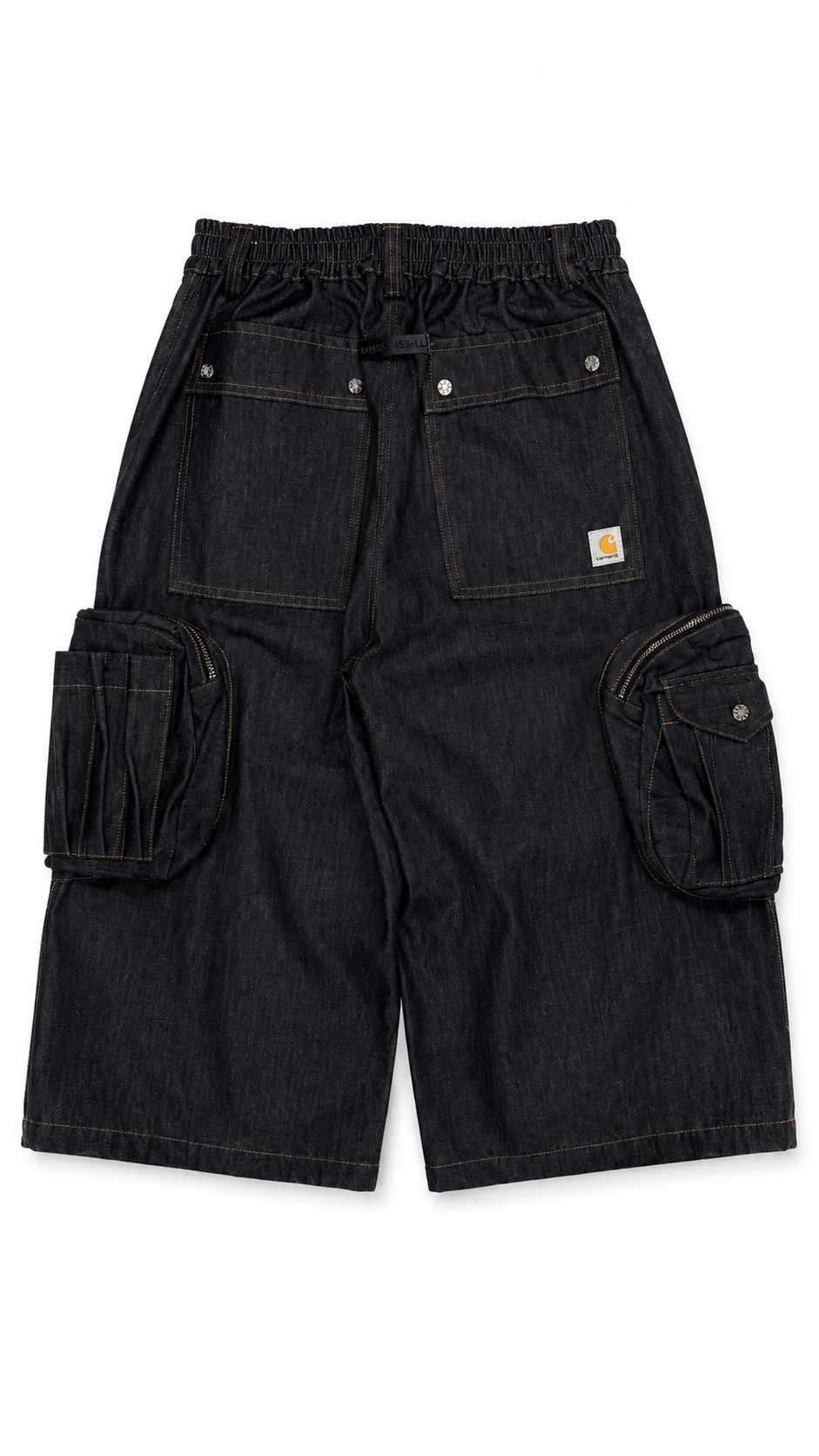 DENIM MULTI-POCKET CARGO SHORTS