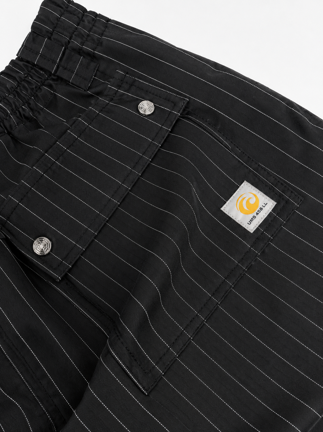 PINSTRIPE BLACK CARGO PANTS