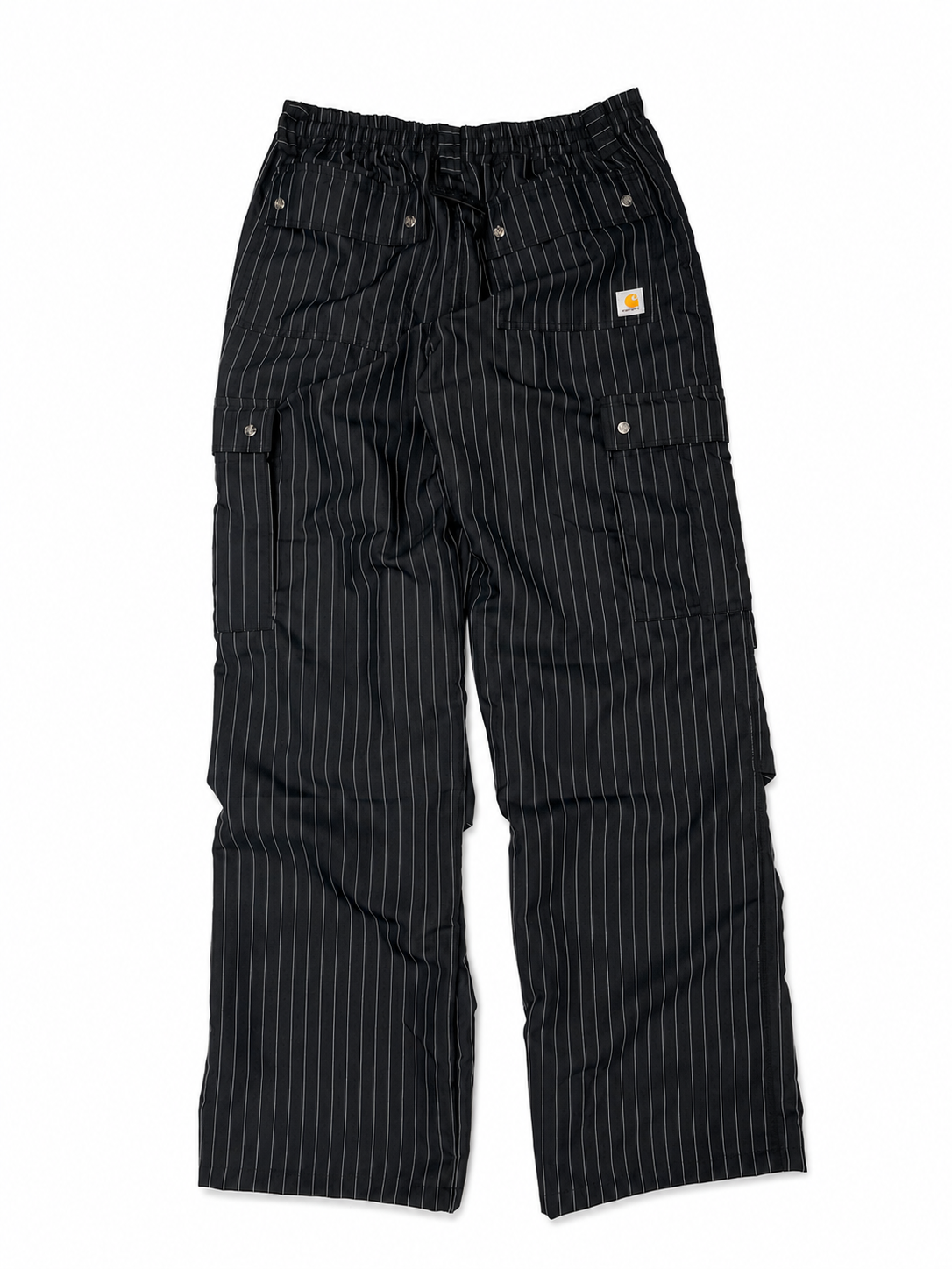 PINSTRIPE BLACK CARGO PANTS