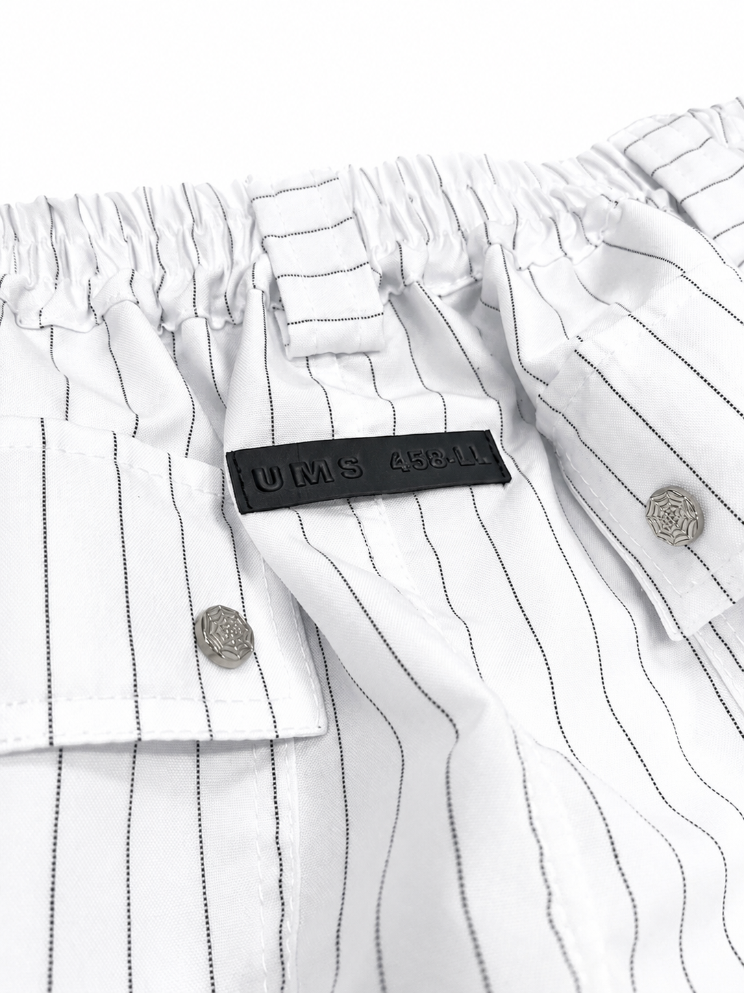 PINSTRIPE WHITE CARGO PANTS