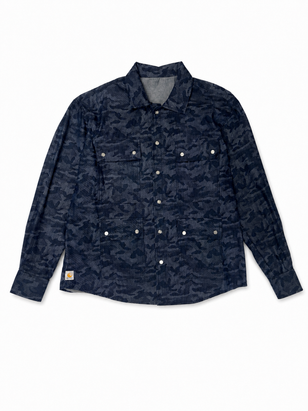 NAVY CAMO OVERSHIRT
