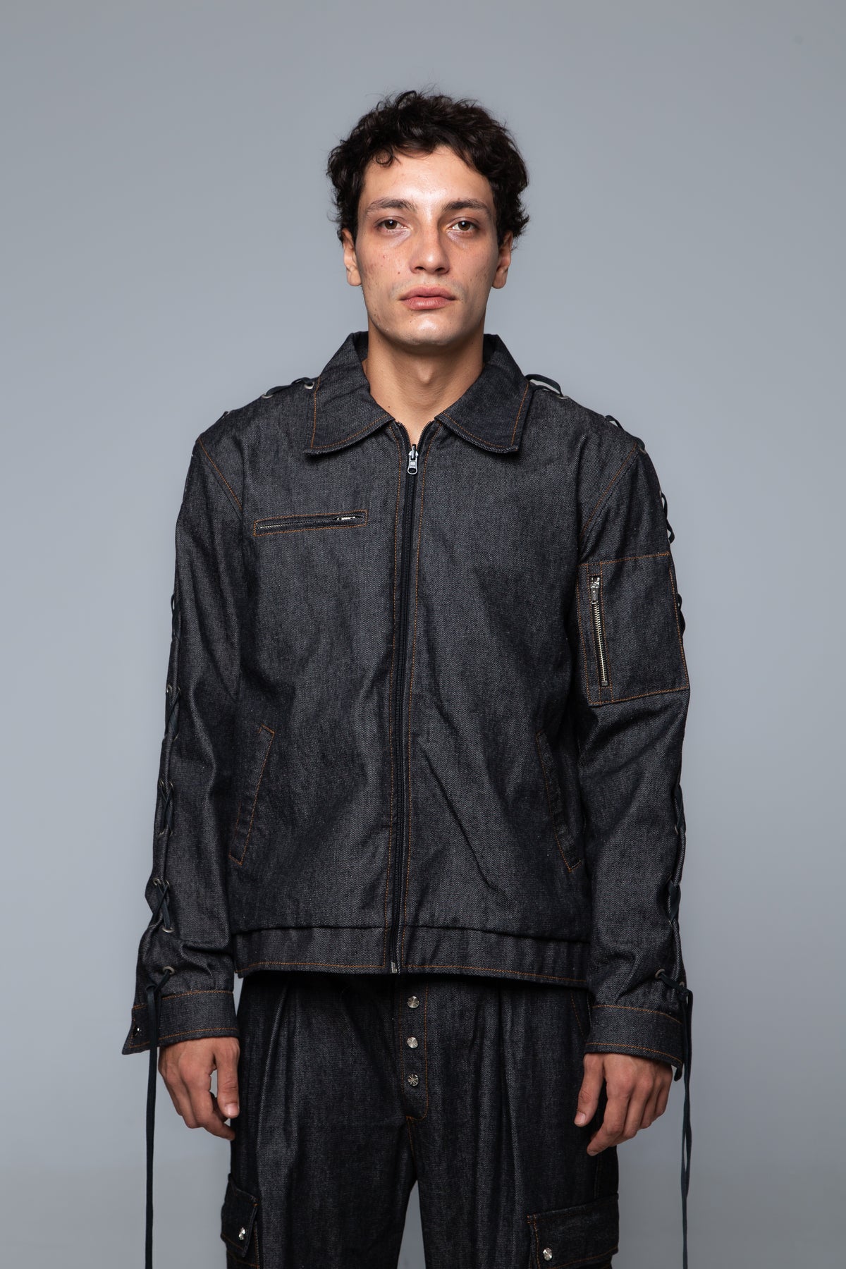 DENIM ZIPER JACKET