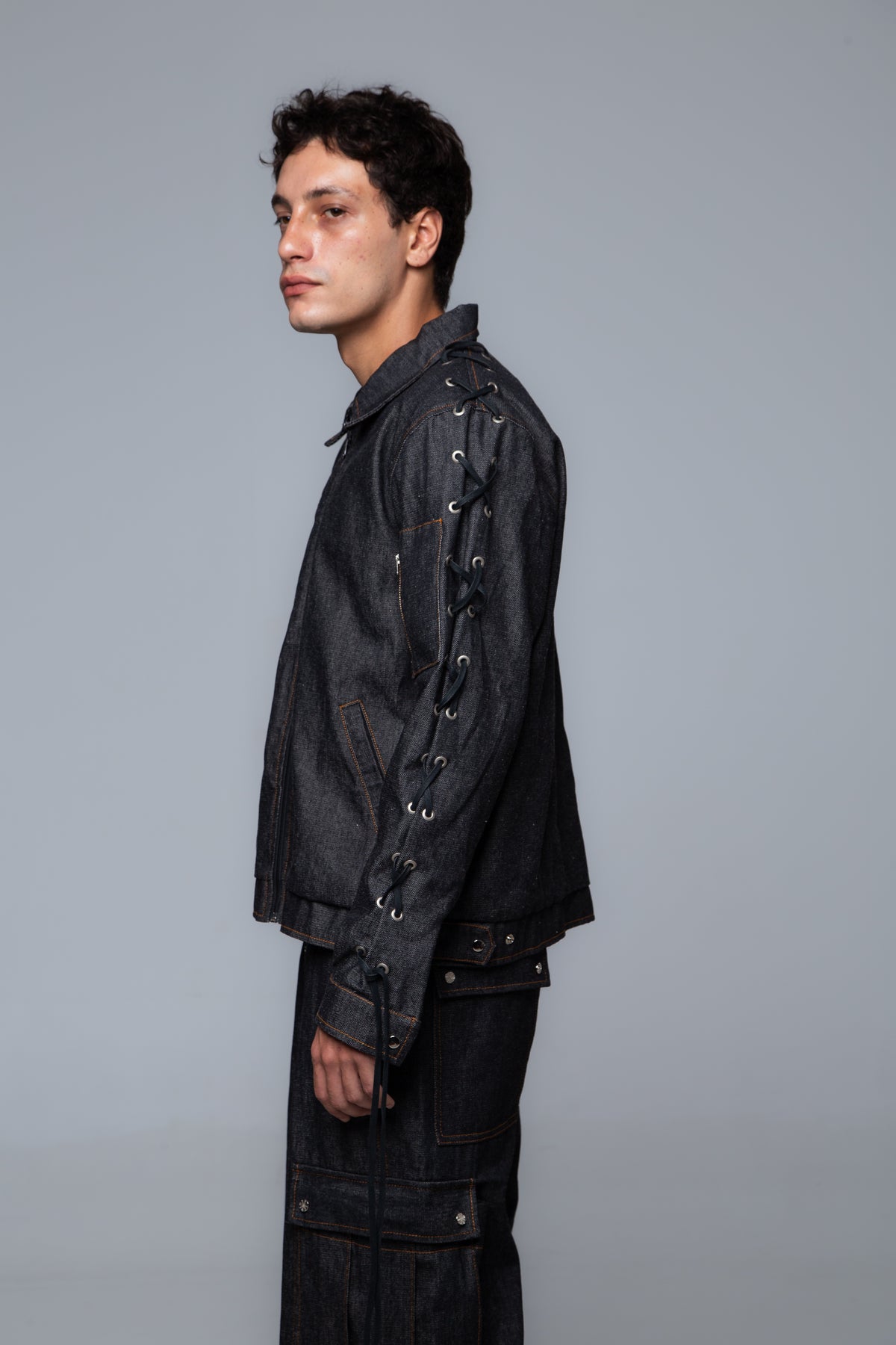 DENIM ZIPER JACKET