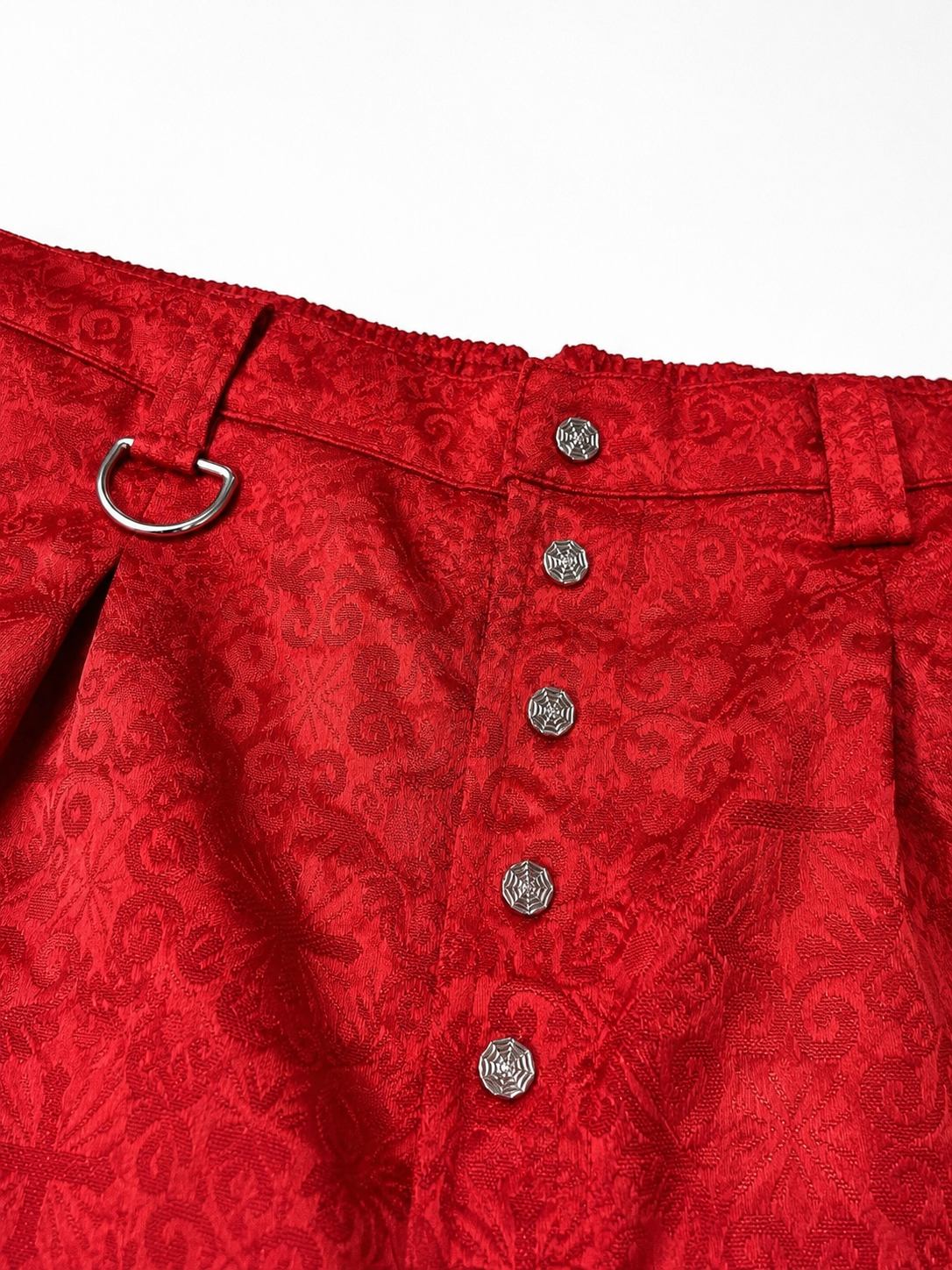 CROSS JACQUARD RED CARGO SHORTS