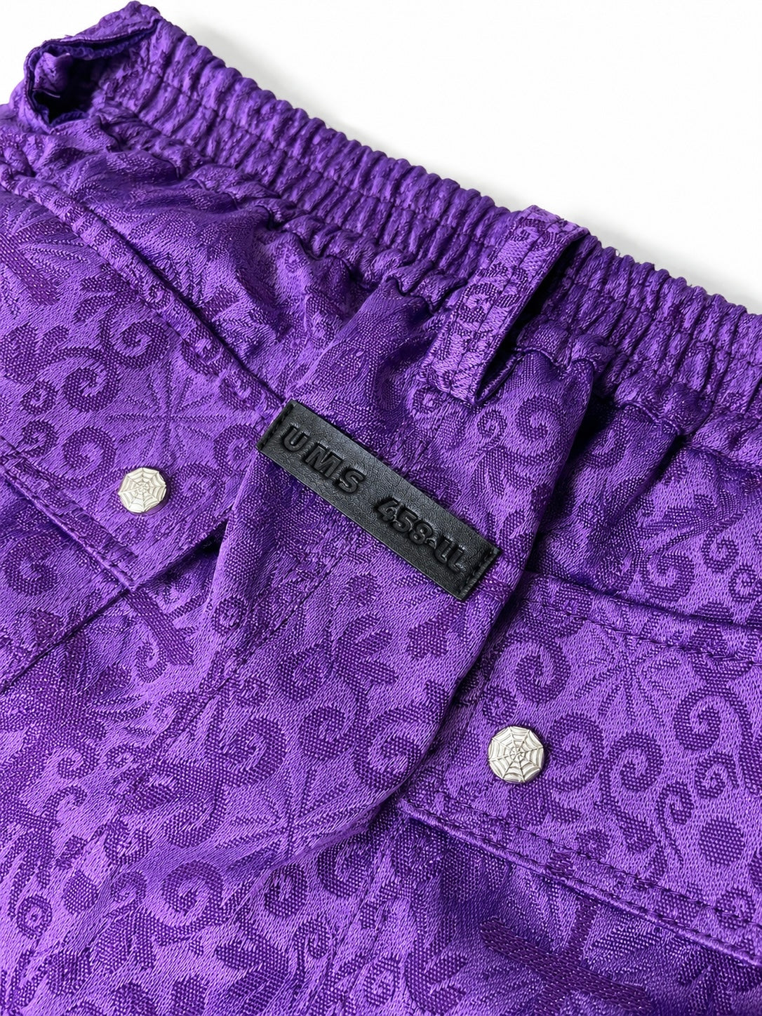 CROSS JACQUARDS PURPLE CARGO PANTS