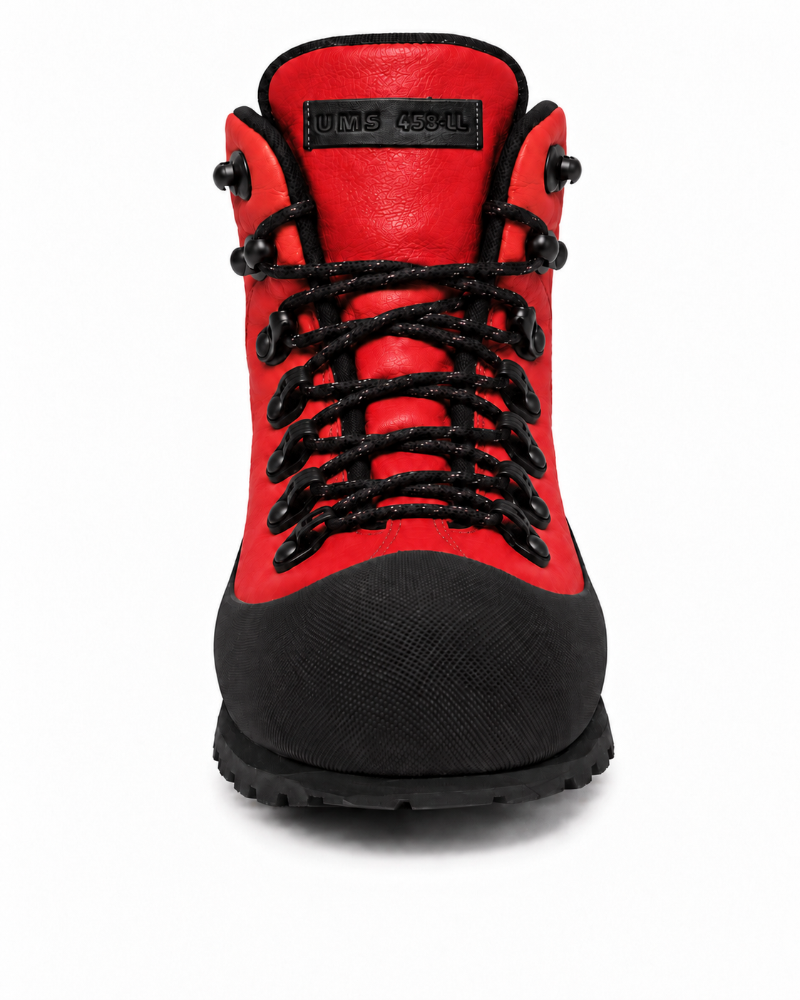 RED HIKING BOOTS