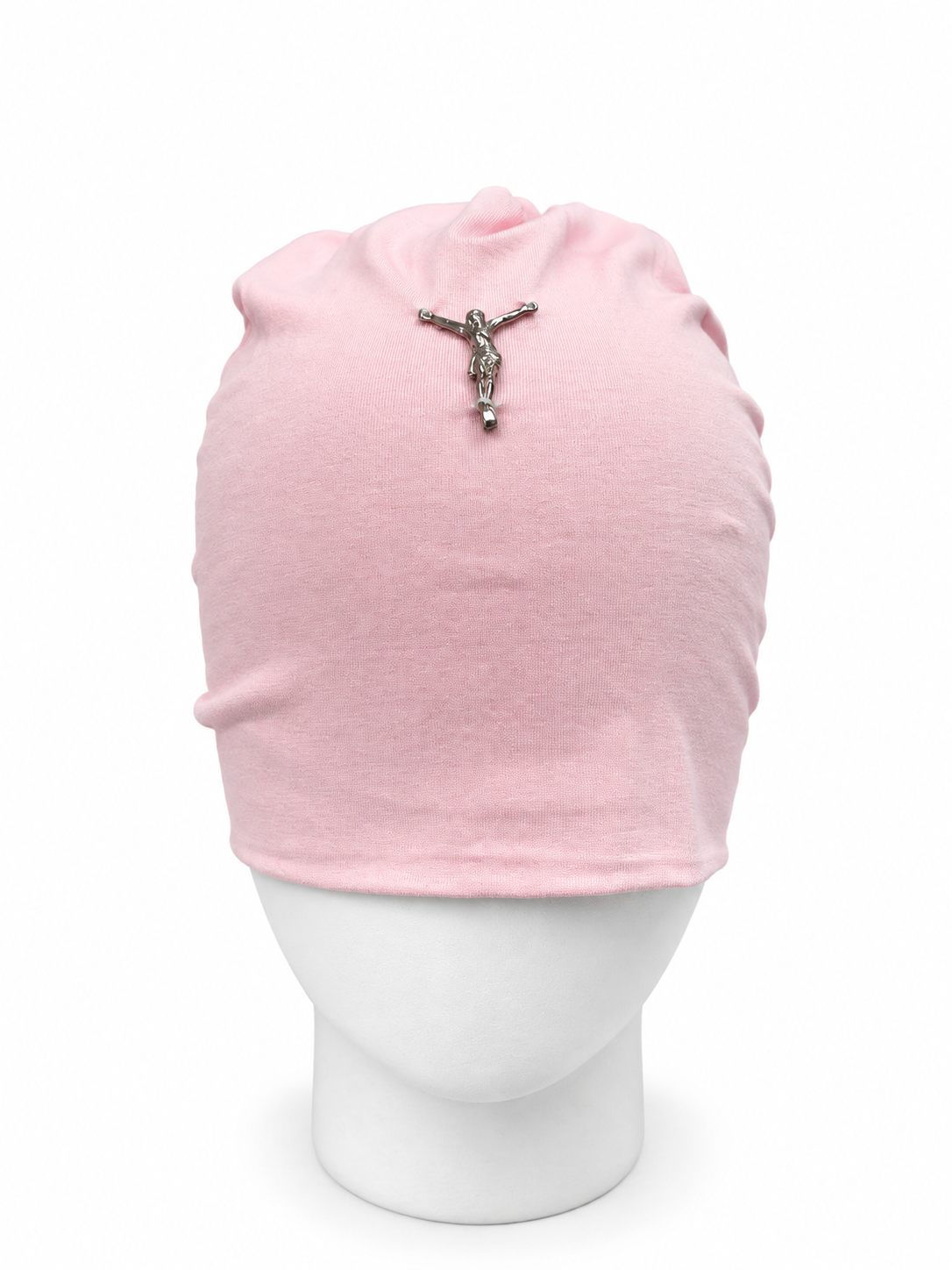 CRUCIFIX PINK BEANIE