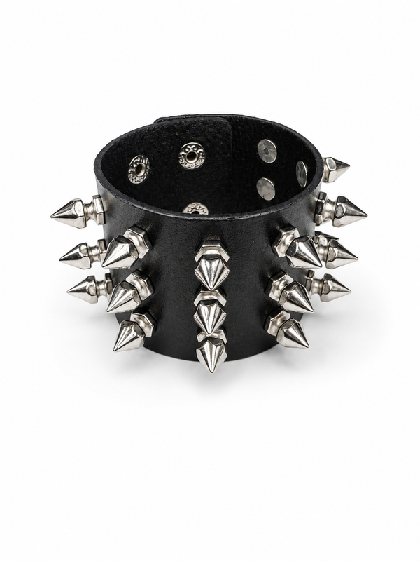 SPIKE VEGAN LEATHER BRACELET