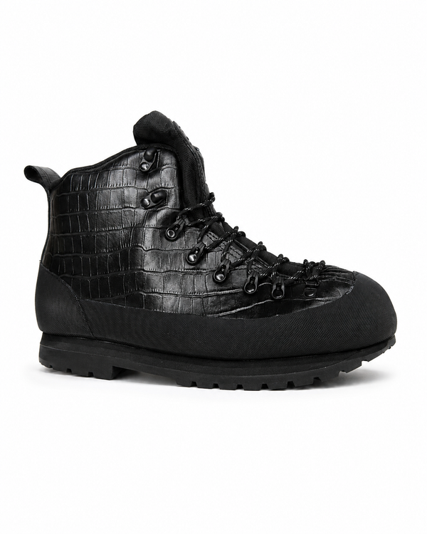 CROCO BLACK HIKING BOOTS