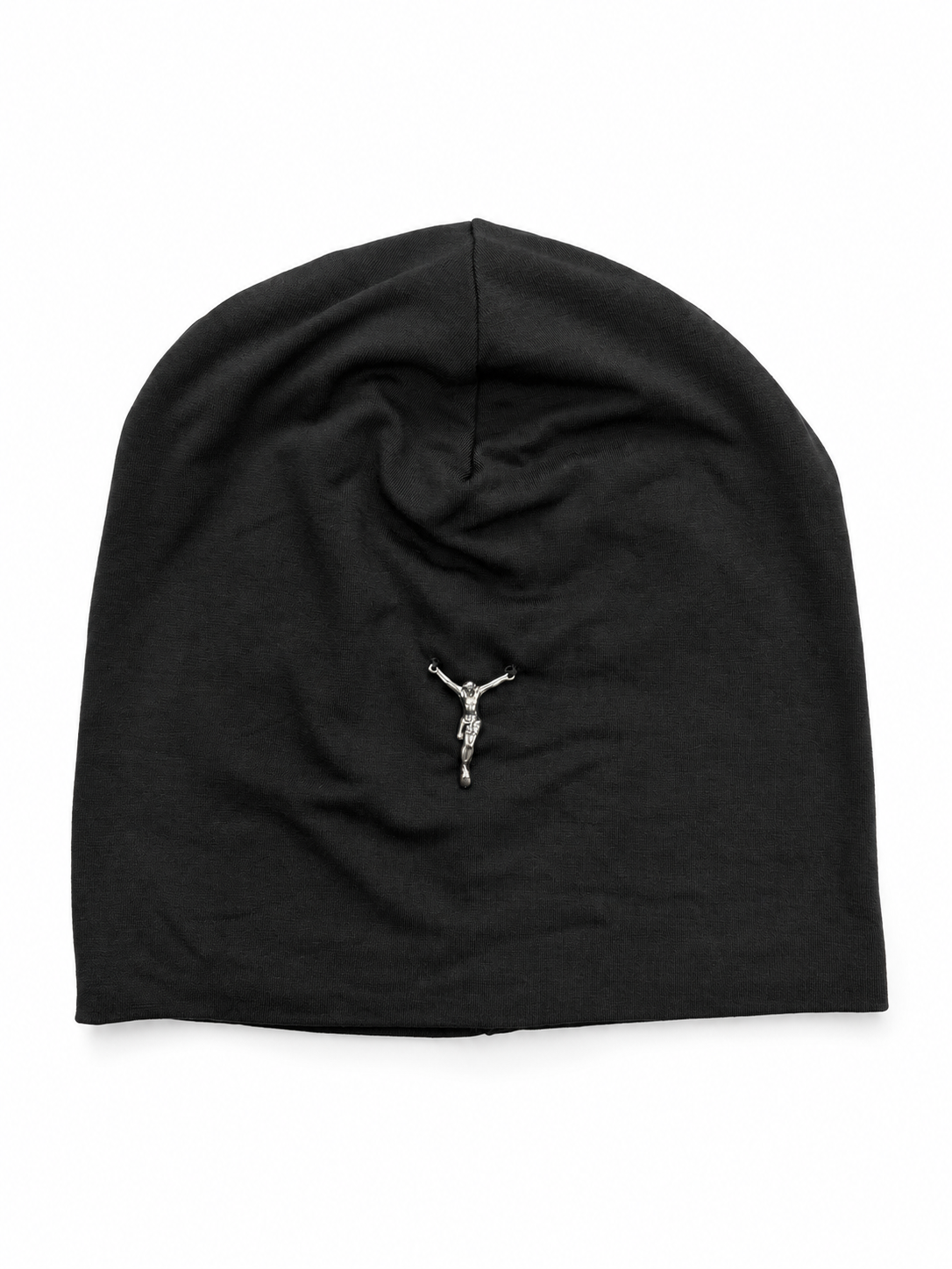 CRUCIFIX BLACK BEANIE