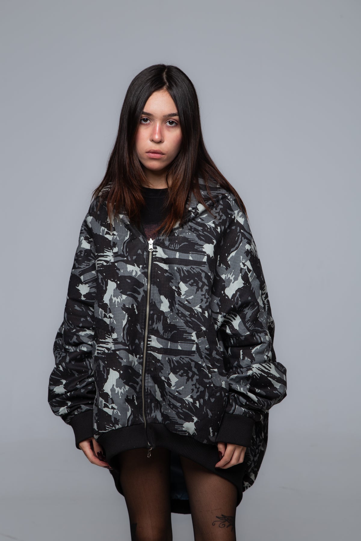 REVERSIBLE BOMBER JACKET BLUE/CAMO