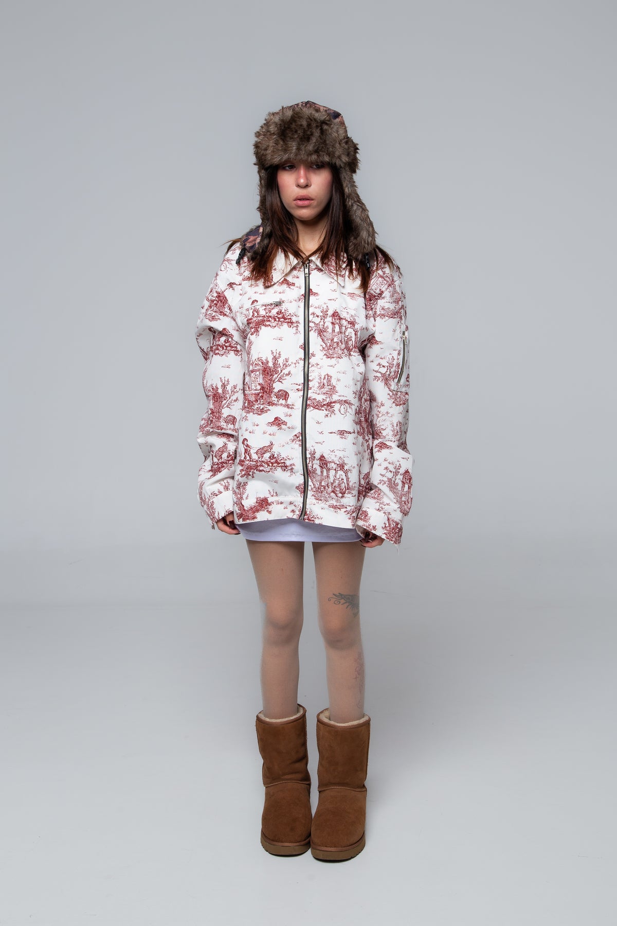 ZIP UP WORK JACKET TOILE DE JOUY