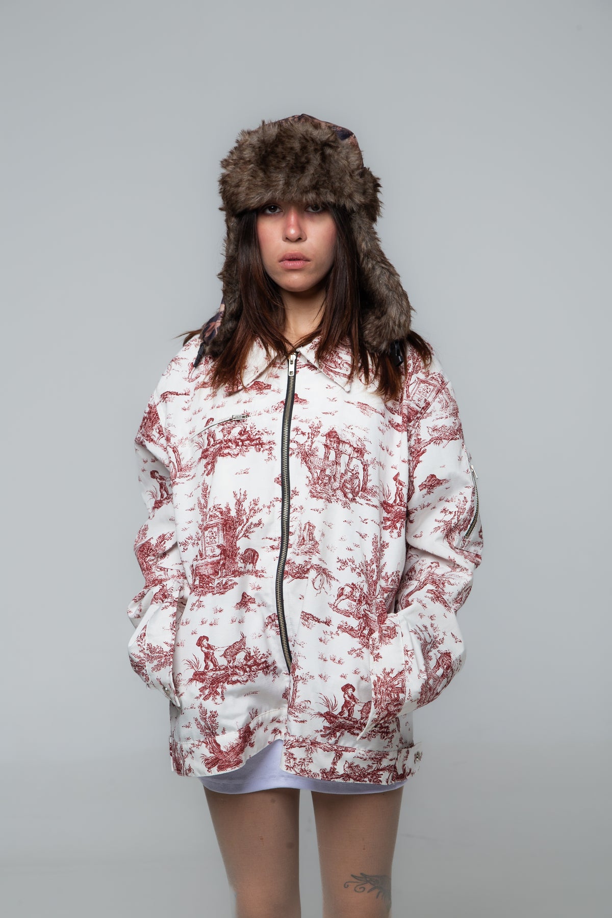 ZIP UP WORK JACKET TOILE DE JOUY