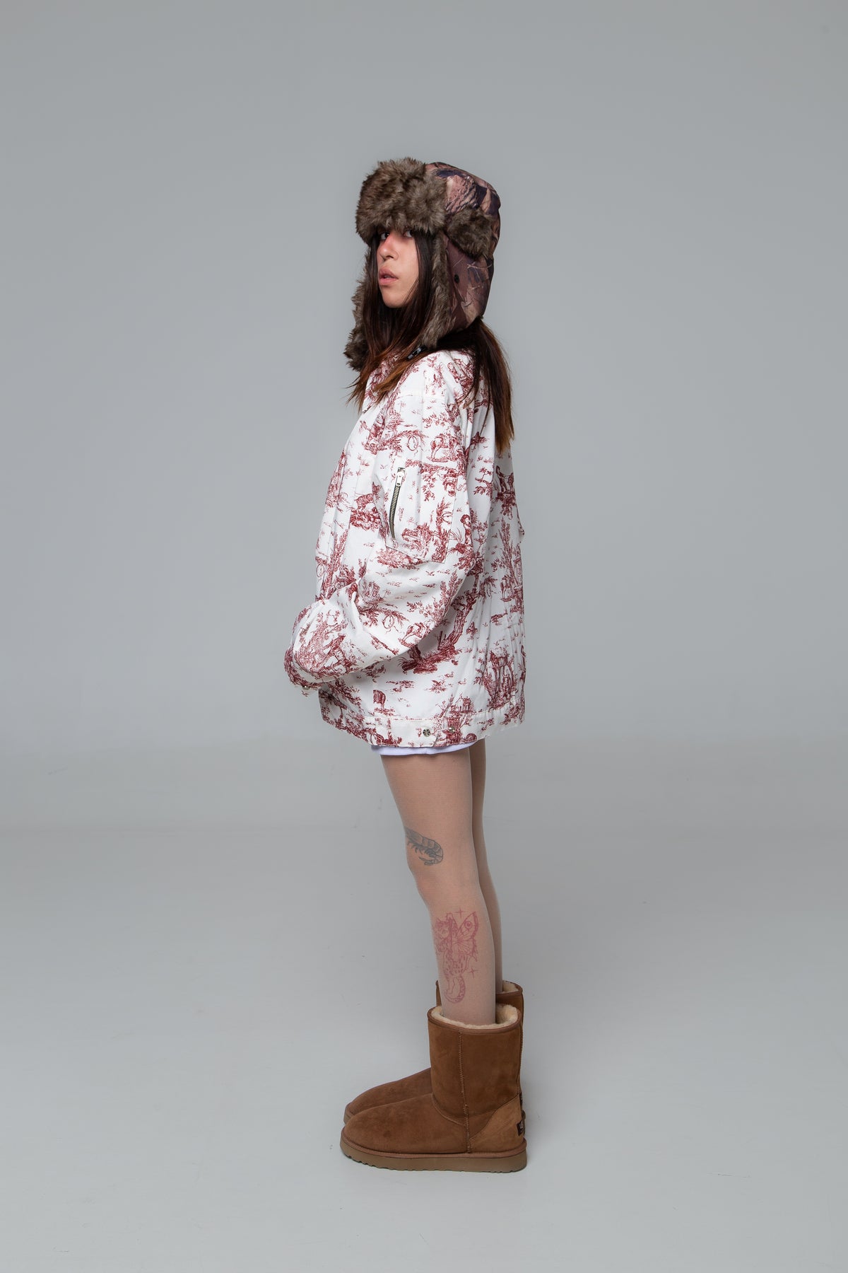 ZIP UP WORK JACKET TOILE DE JOUY