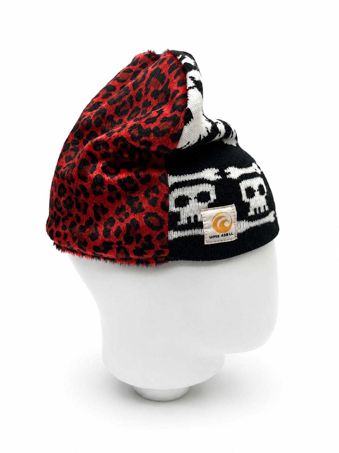 SKELETON/LEOPARD BEANIE