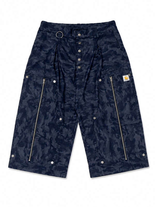 NAVY CAMO CARPENTER SHORTS