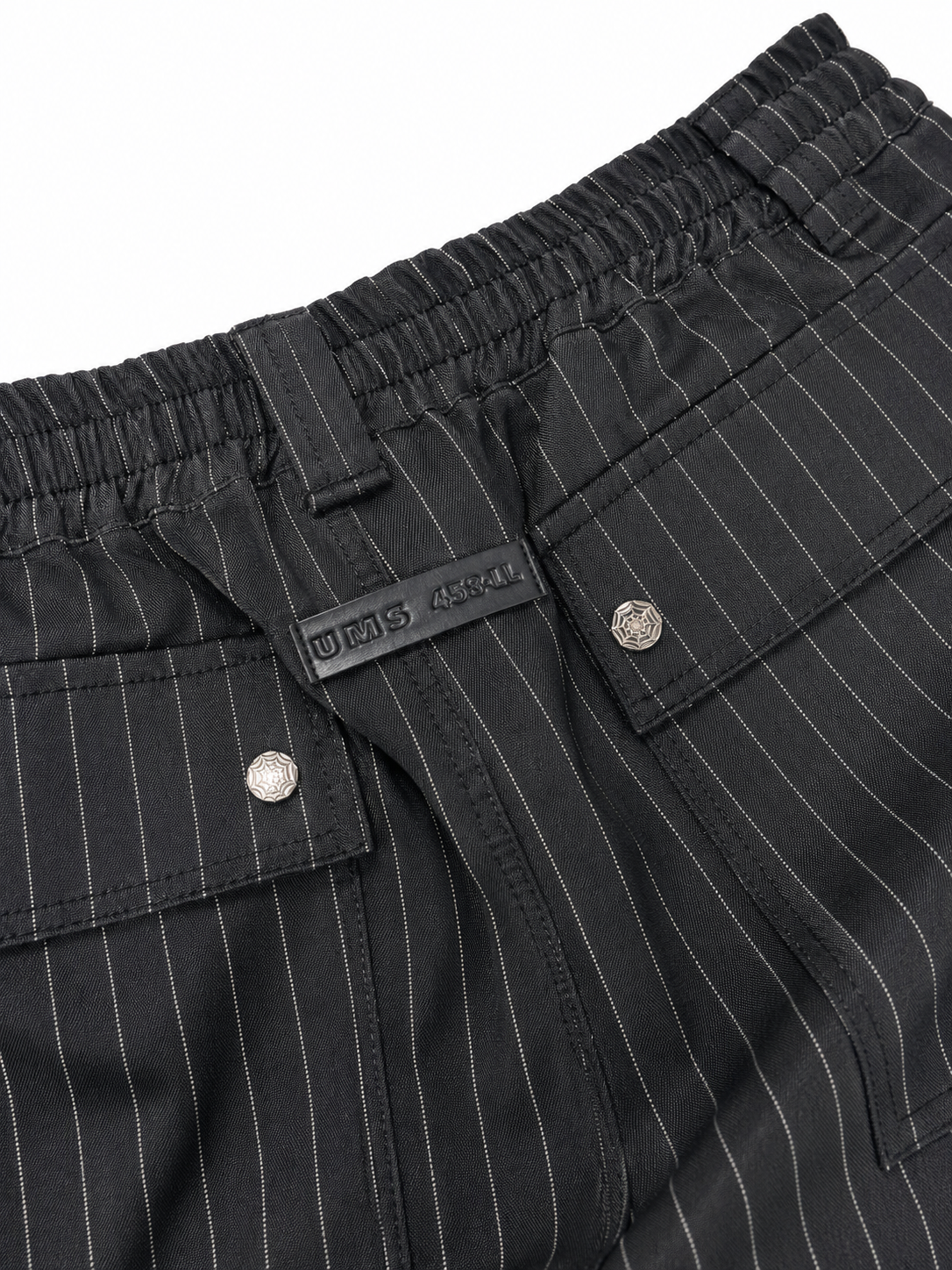 PINSTRIPE BLACK CARGO PANTS