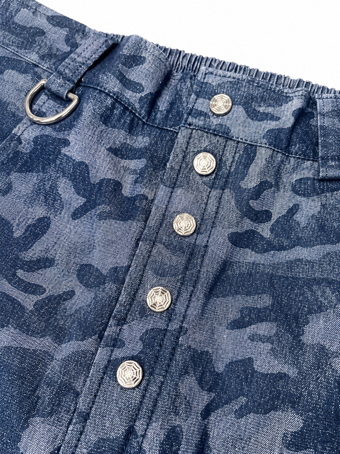 NAVY CAMO CARGO SHORTS