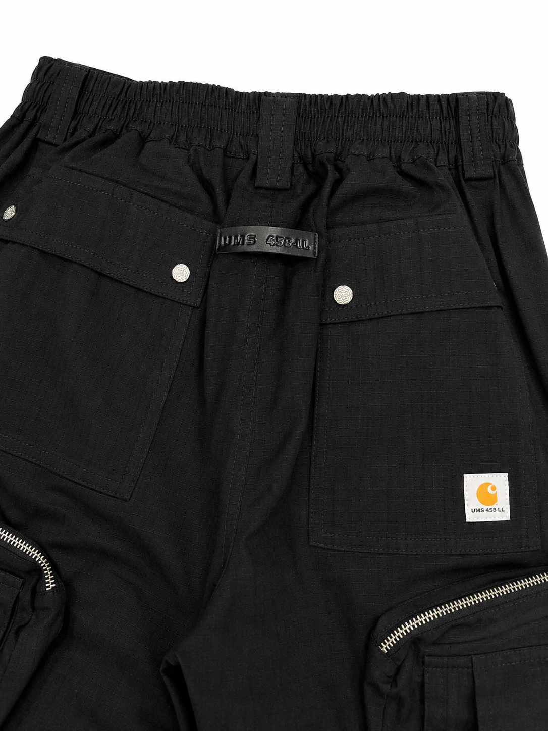 BLACK MULTI-POCKET CARGO PANTS