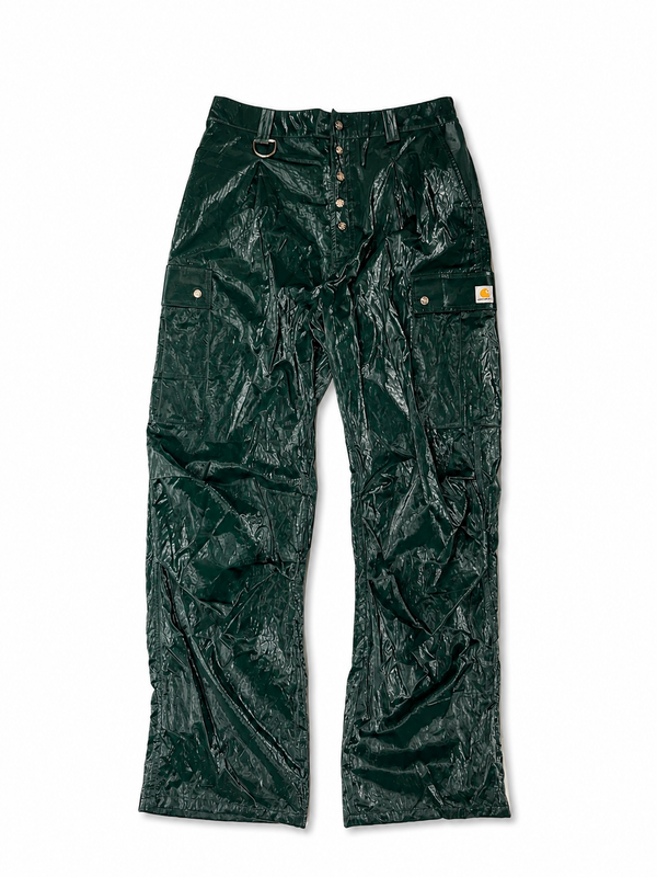 DARK GREEN CARGO PANTS