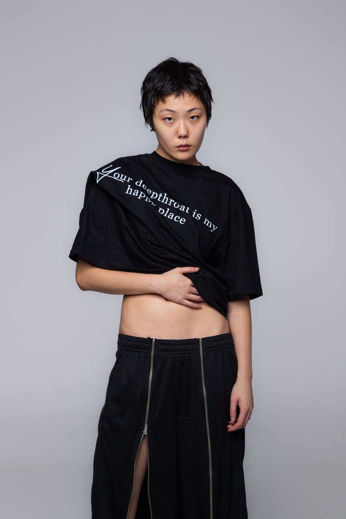 ZIP-UP MESH SHORTS