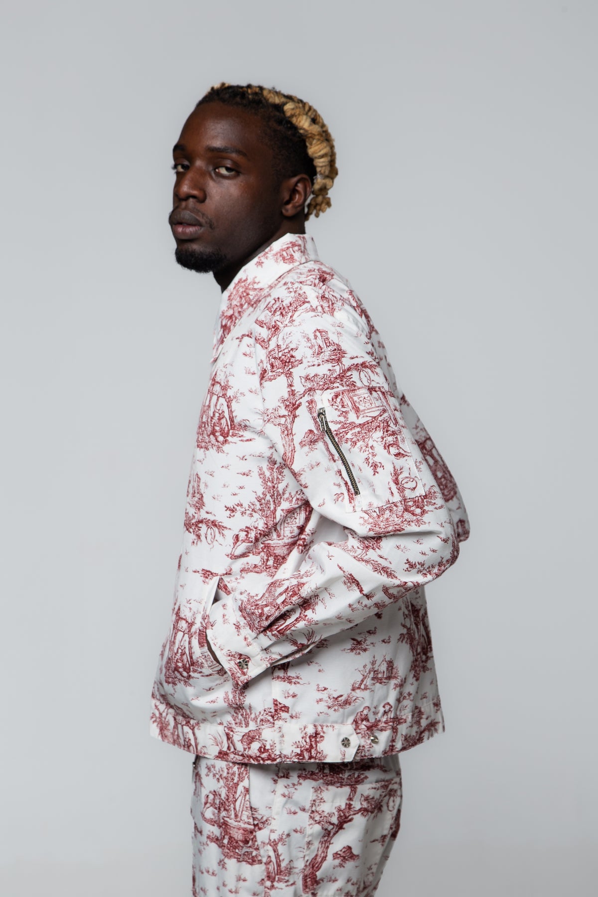 ZIP UP WORK JACKET TOILE DE JOUY