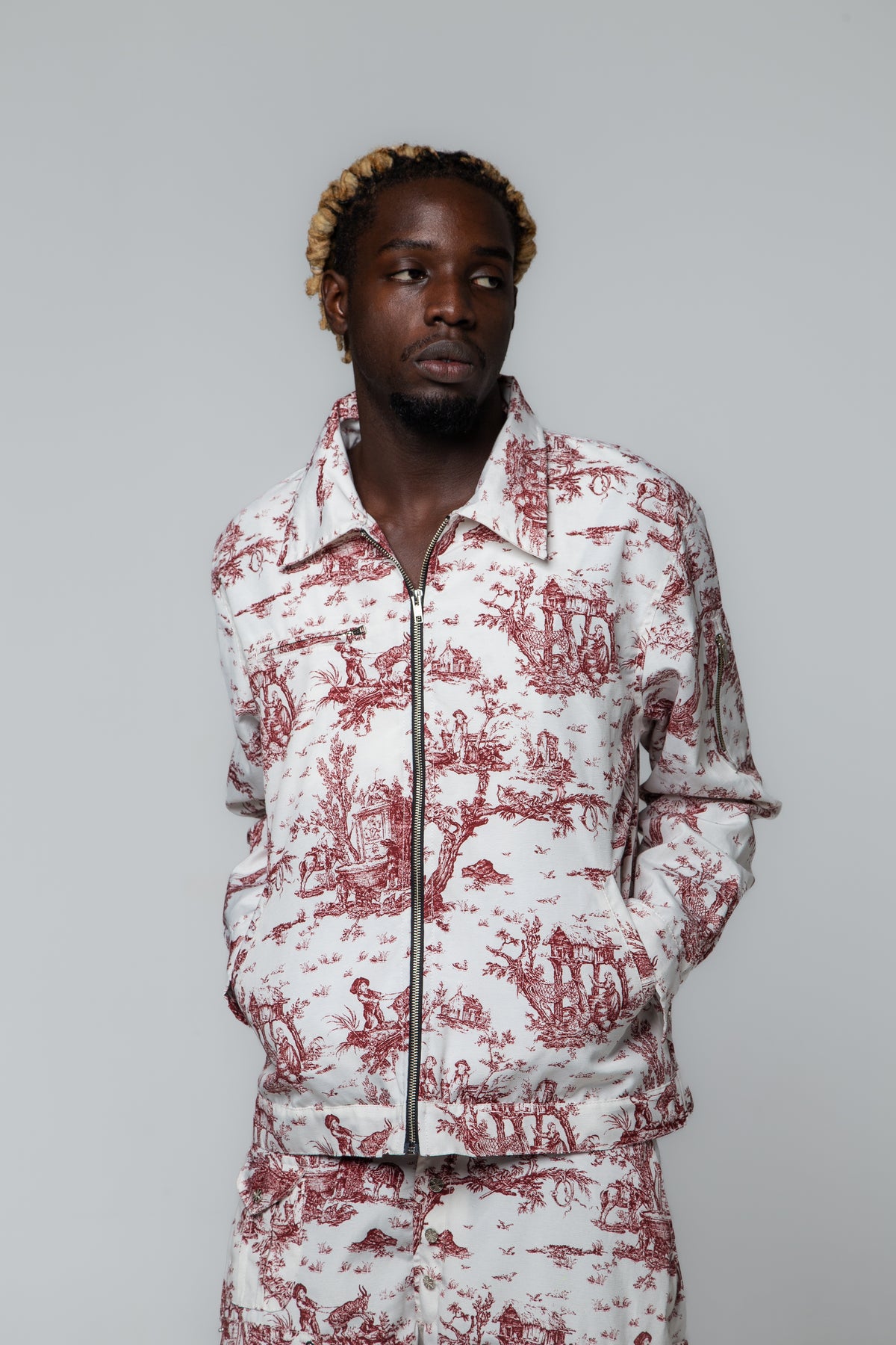 ZIP UP WORK JACKET TOILE DE JOUY