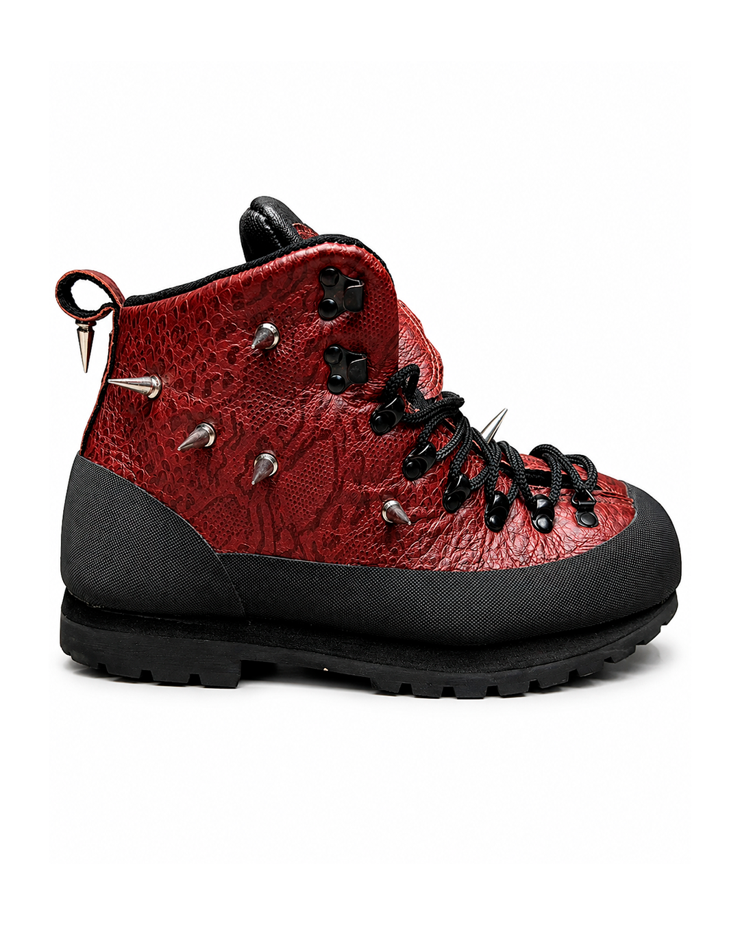 SNAKE SKIN RED HIKING BOOTS