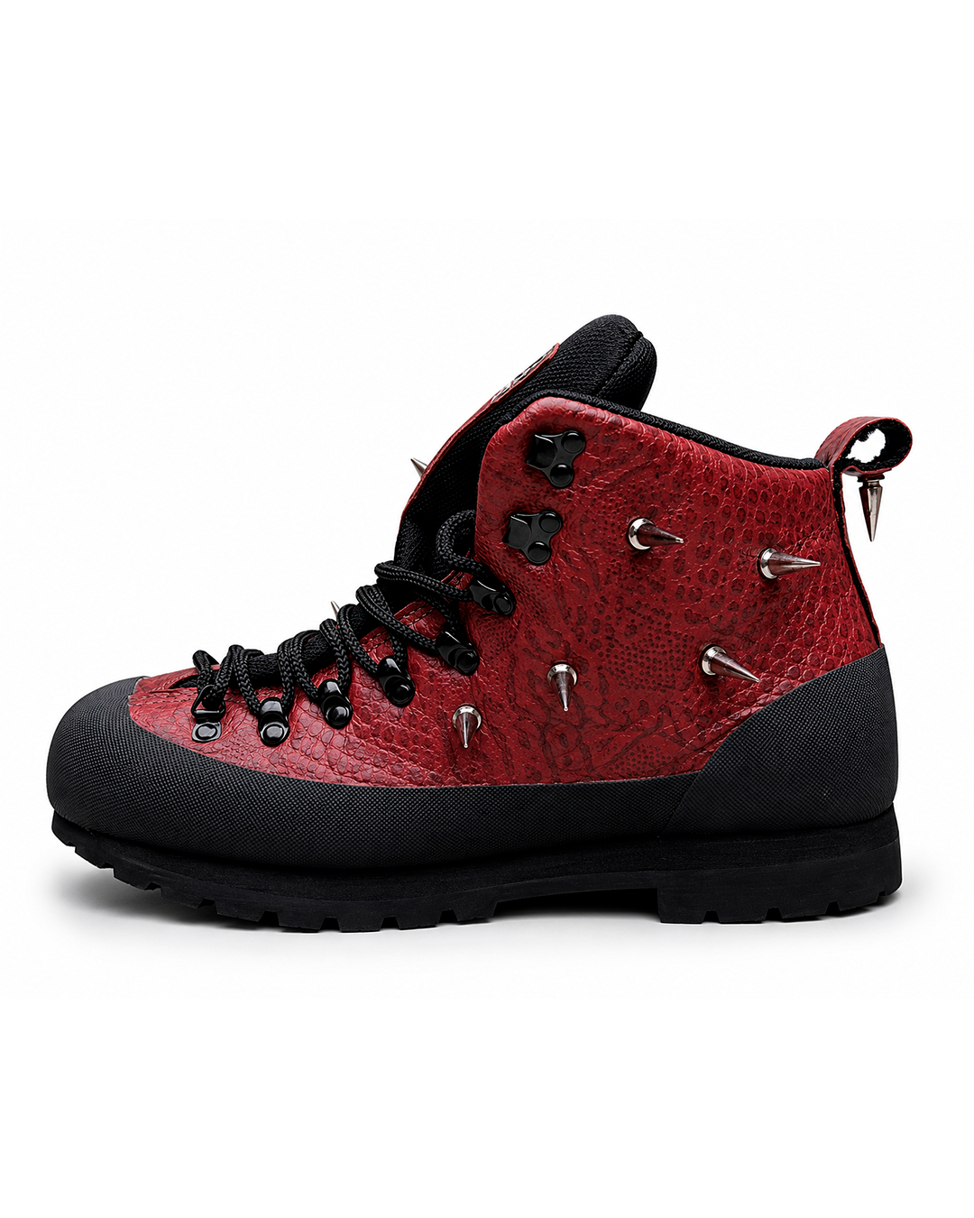 SNAKE SKIN RED HIKING BOOTS
