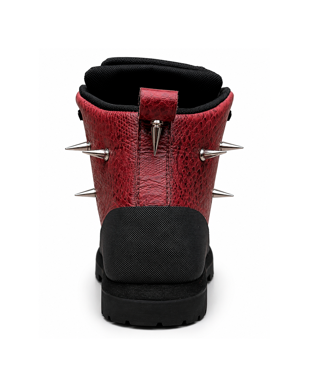 SNAKE SKIN RED HIKING BOOTS
